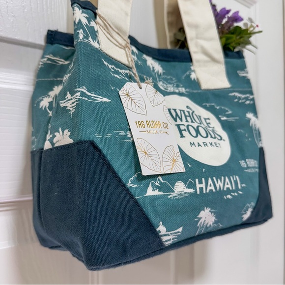 Whole Foods Hawai‘i Tag Aloha Organic Canvas Mini Tote NWT - Picture 3 of 6